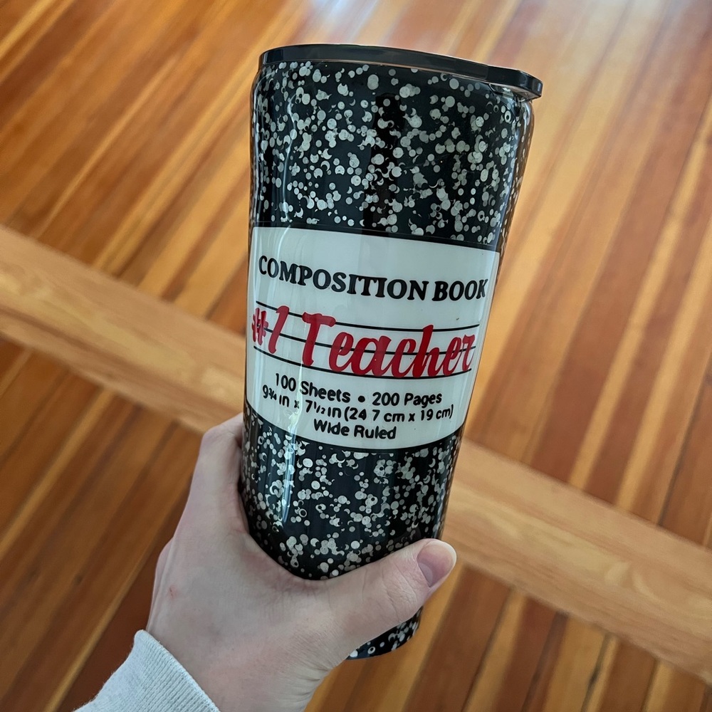 Teacher tumbler cup! Never been used.